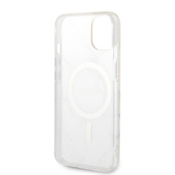Guess Set GUBPP14MHMEACSH Case+Charger for iPhone 14 Plus / 15 Plus 6.7" / white hard case Marble