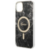 Guess Set GUBPP14SHMEACSK Case+ Charger iPhone 14 / 15 / 13 6,1" hard case Marble Mag / black