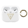 Guess GUACAPLSTLWH AirPods Pro cover Silicone Triangle Logo / white