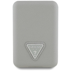 Power Bank Guess Grained Triangle 5000mAh 15W USB-C MagSafe Inductive / beige