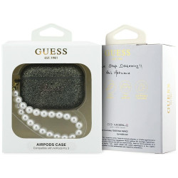 Case Guess Glitter Pearl Strap for AirPods Pro 3 / khaki