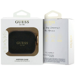 Guess Silicone Glitter Ring Case for AirPods Pro 3 / black