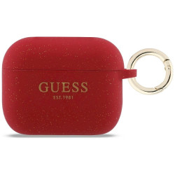 Guess Silicone Glitter Ring Case for AirPods Pro 3 / fuchsia