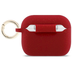 Guess Silicone Glitter Ring Case for AirPods Pro 3 / fuchsia