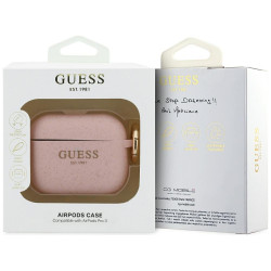 Guess Silicone Glitter Ring Case for AirPods Pro 3 / pink