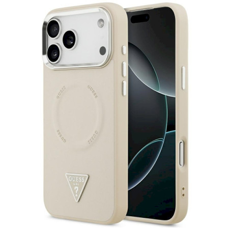 Guess Triangle Logo MagSafe Case for iPhone 17 Pro / beige