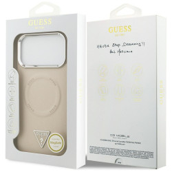 Guess Triangle Logo MagSafe Case for iPhone 17 Pro / beige
