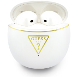 TWS Earphones Guess Gold Line Triangle / white