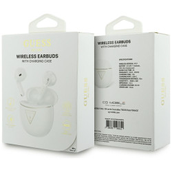 TWS Earphones Guess Gold Line Triangle / white