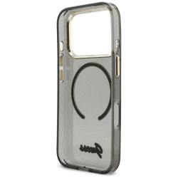 Guess IML Glitters Script Strap MagSafe Case for iPhone 17 Pro / black