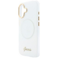 Case Guess IML Gradient Script Metal MagSafe for iPhone 17 / white