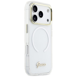 Guess IML Gradient Script Metal MagSafe Case for iPhone 17 Pro Max / black