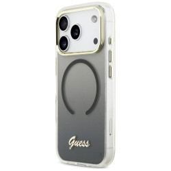 Guess IML Gradient Script Metal MagSafe Case for iPhone 17 Pro Max / black