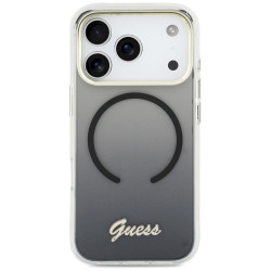 Guess IML Gradient Script Metal MagSafe Case for iPhone 17 Pro Max / black