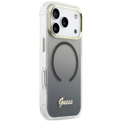 Guess IML Gradient Script Metal MagSafe Case for iPhone 17 Pro Max / black