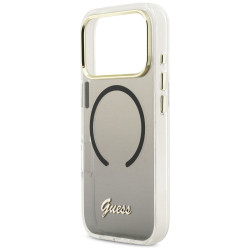 Guess IML Gradient Script Metal MagSafe Case for iPhone 17 Pro Max / black