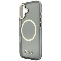 Case Guess IML Script Metal MagSafe for iPhone 17 / black