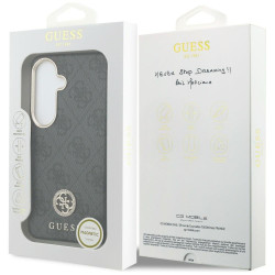 Guess 4G Rhinestone Round Logo MagSafe Case for Samsung Galaxy S26 / black