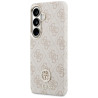 Case Guess 4G Rhinestone Round Logo MagSafe for Samsung Galaxy S26 / pink