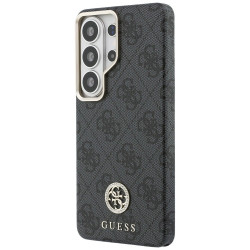 Guess 4G Rhinestone Round Logo MagSafe Case for Samsung Galaxy S26 Ultra / black