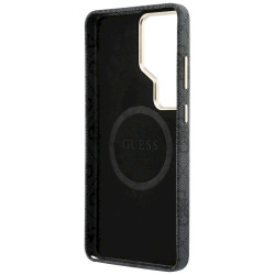Guess 4G Rhinestone Round Logo MagSafe Case for Samsung Galaxy S26 Ultra / black