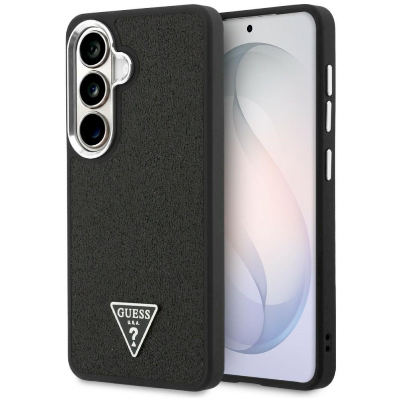 Guess Fixed Glitter Triangle MagSafe Case for Samsung Galaxy S26 / black