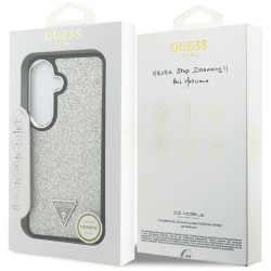 Case Guess Fixed Glitter Triangle MagSafe for Samsung Galaxy S26 / silver