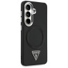 Guess Embossed Ring Triangle Logo MagSafe Case for Samsung Galaxy S26 / black