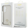 Case Guess Rhinestone Round Logo MagSafe for Samsung Galaxy S26 / beige
