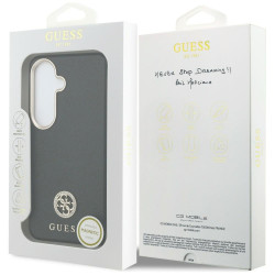 Guess Rhinestone Round Logo MagSafe Case for Samsung Galaxy S26 / black