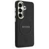 Guess Saffiano Peony Embossed Ring MagSafe Case for Samsung Galaxy S26 / black