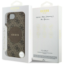 Guess 4G Circle Classic Logo MagSafe Case for iPhone 16e / 17e / brown