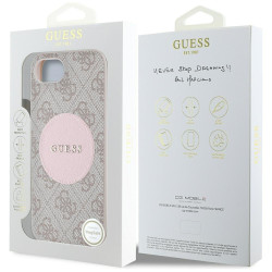 Guess 4G Circle Classic Logo MagSafe Case for iPhone 16e / 17e pink
