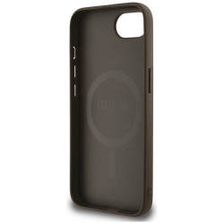 Guess 4G Flowers Print MagSafe Case for iPhone 16e/17e / brown