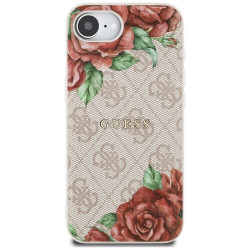 Guess 4G Flowers Print MagSafe Case for iPhone 16e / 17e / pink