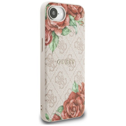 Guess 4G Flowers Print MagSafe Case for iPhone 16e / 17e / pink