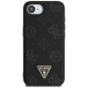 Guess Grained Hot Stamp Peony Triangle Logo MagSafe Case for iPhone 16e / 17e / black