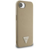 Case Guess Grained Triangle MagSafe for iPhone 16e / 17e / brown