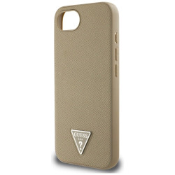Case Guess Grained Triangle MagSafe for iPhone 16e / 17e / brown