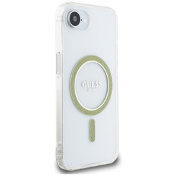 Case Guess IML Glitter Circle MagSafe for iPhone 16e/17e / transparent