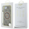 Case Guess IML Metal Glitter 4G Circle Triangle MagSafe for iPhone 16e / 17e / brown