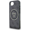 Case Guess IML Metal Glitter 4G Circle Triangle MagSafe for iPhone 16e / 17e black