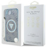 Case Guess IML Metal Glitter 4G Circle Triangle MagSafe for iPhone 16e/17e / blue