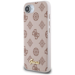 Case Guess Peony Script Logo MagSafe for iPhone 16e / 17e / brown