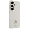 Case Guess Rhinestone Round Logo MagSafe for Samsung Galaxy S26 Plus / beige
