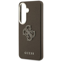 Case Guess Grained Big 4G Metal Logo for Samsung Galaxy S26+ / brown