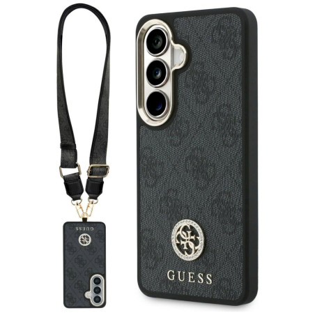 Guess 4G Big Rhinestone Triangle Strap MagSafe for Samsung Galaxy S26 / black