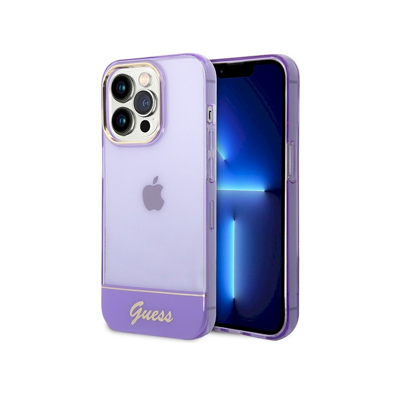 Guess GUHCP14XHGCOU Hardcase for iPhone 14 Pro Max 6,7" / purple translucent