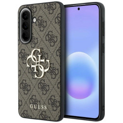 Guess Leather 4G Metal Logo Case for Samsung Galaxy A37 5G / brown