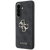 Guess Leather 4G Metal Logo Case for Samsung Galaxy A37 5G / black